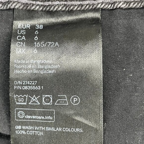 H&M Button Fly Denim Cutoff Distressed Shorts Summer Grunge Festival Size 6 - Picture 10 of 11